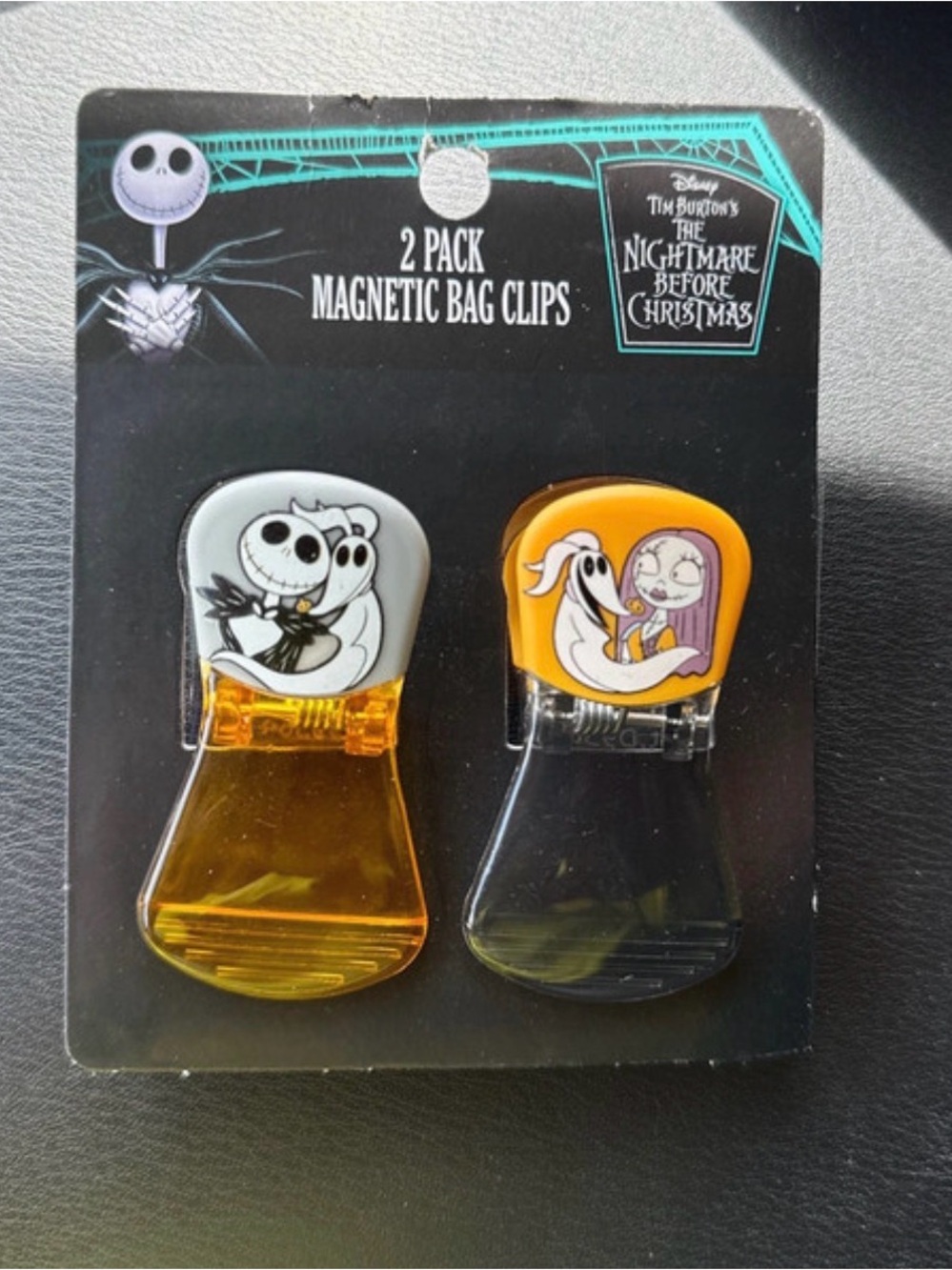 Disney The Nightmare Before Christmas Magnetic Bag Clips - Orange & Black